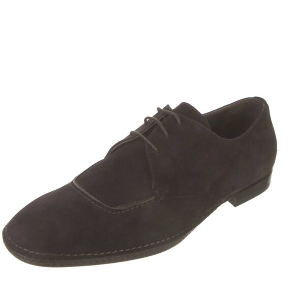 Men\'s NWOB Bottega Veneta Dark Brown Suede Italian Oxfords Size 42.5 EUR, 9.5 US main image 5